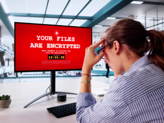 An employee's files have been encrypted with ransomware